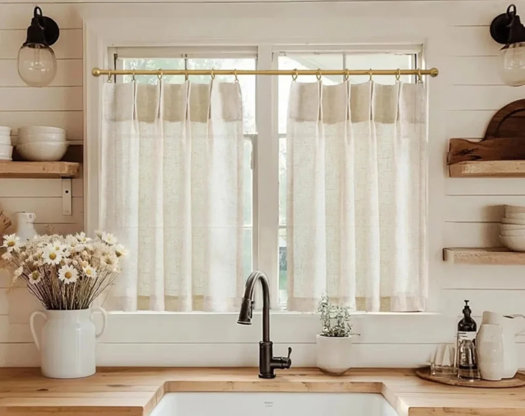 Kitchen linen curtains elegant design Dubai