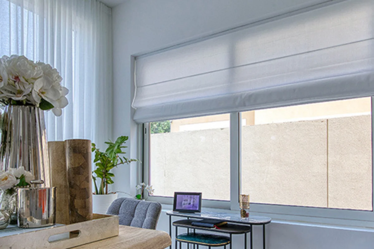 Light control roman blinds stylish Dubai