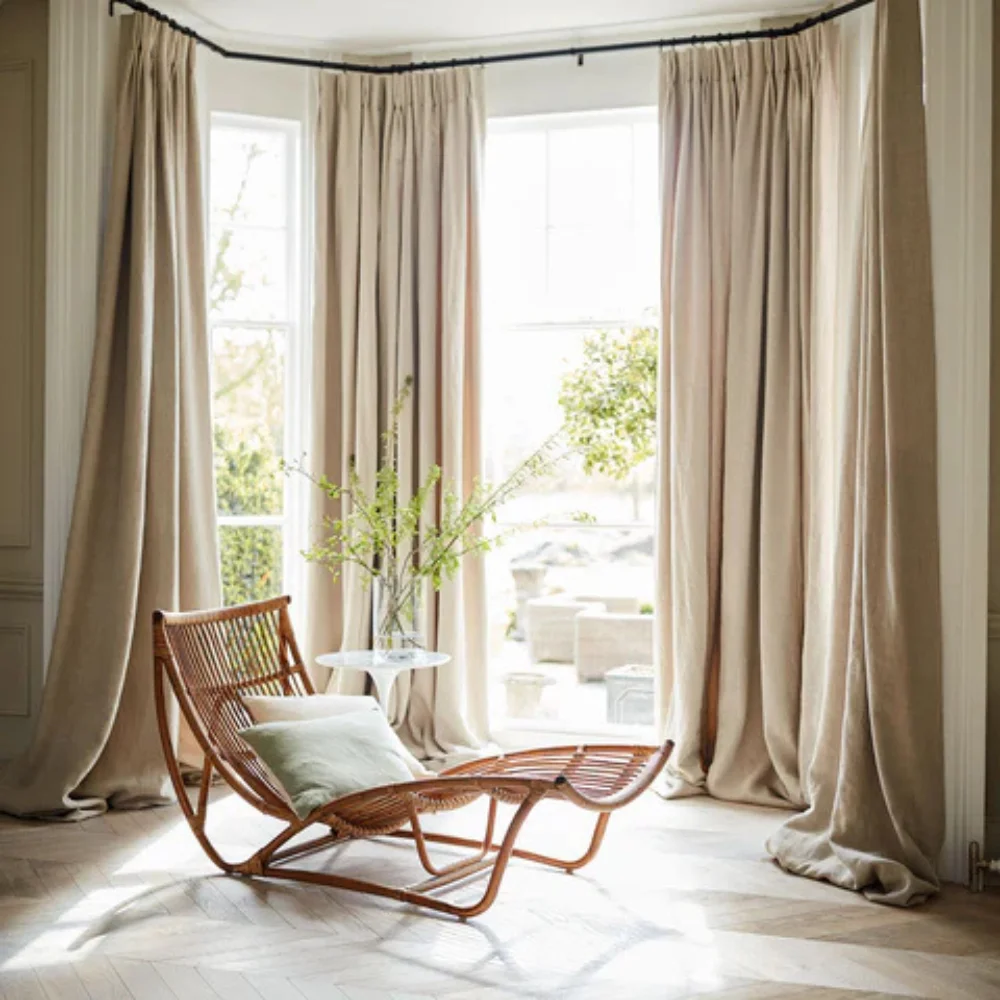 Linen curtains elegant design Dubai