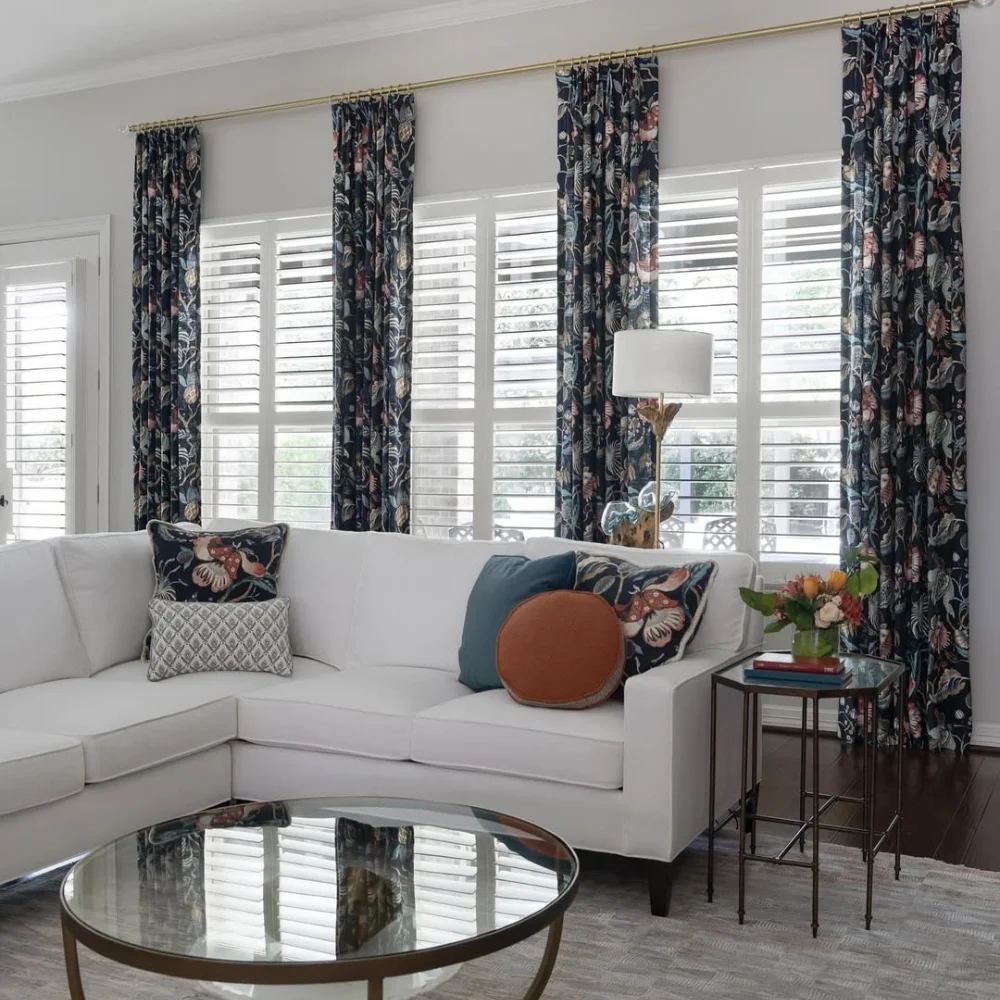 Living Room Curtain Installation Project Dubai