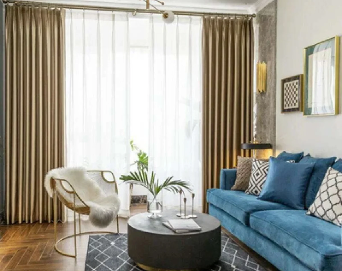 Living room curtains stylish design Dubai