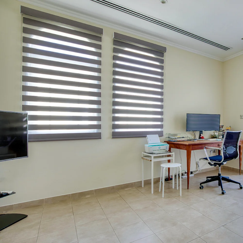 Living room duplex blinds project UAE