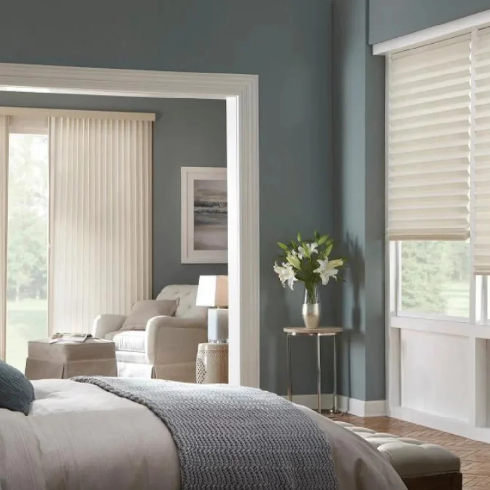 Living room honeycomb blinds project Dubai