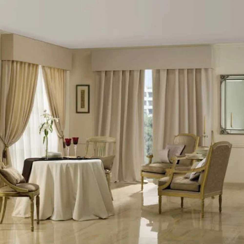 Living room pelmet curtains project Dubai