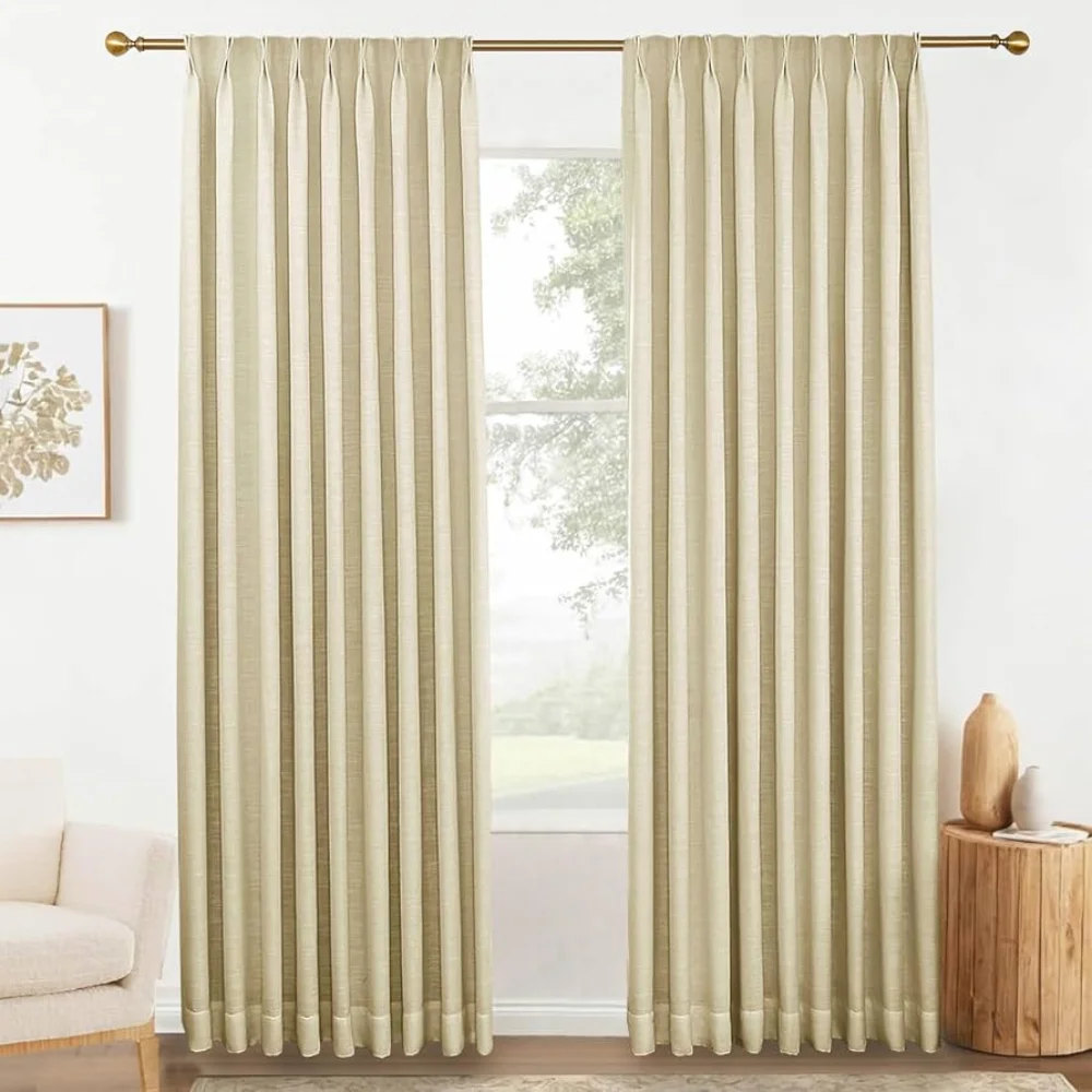 Living room pinch pleat curtains project Dubai