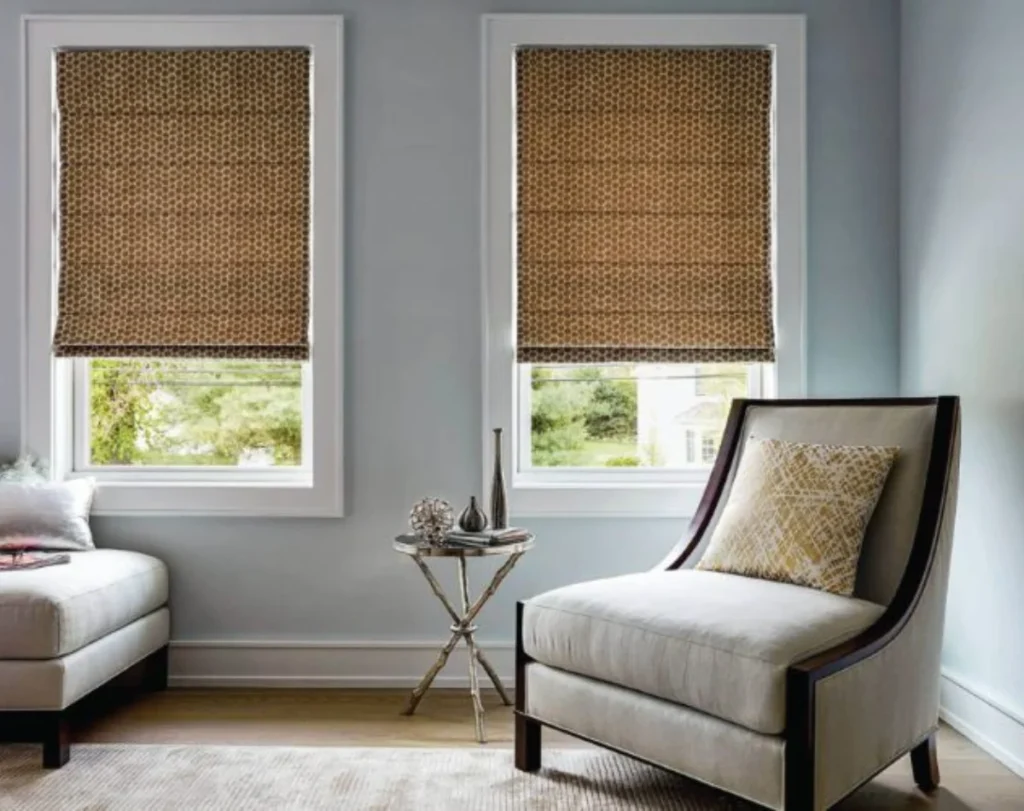 Living room Romex blinds elegant Dubai