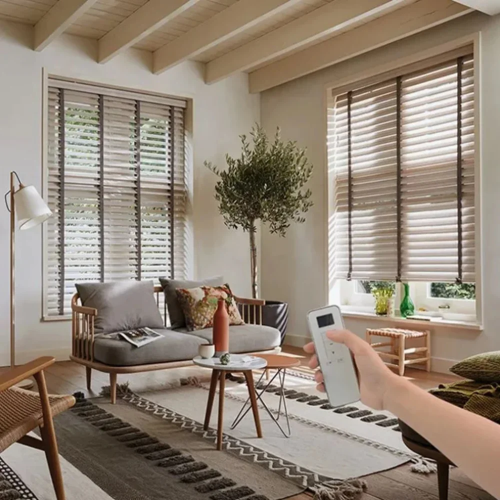 Living room shutter blinds project UAE