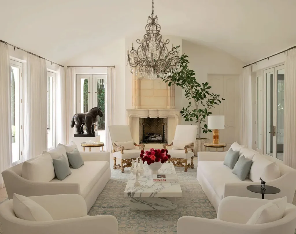 Living room curtains elegant design Dubai
