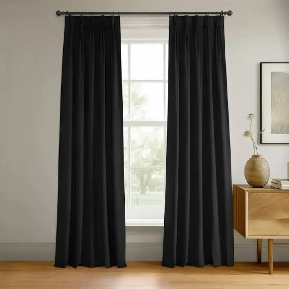 Luxury black curtains Dubai elegant design