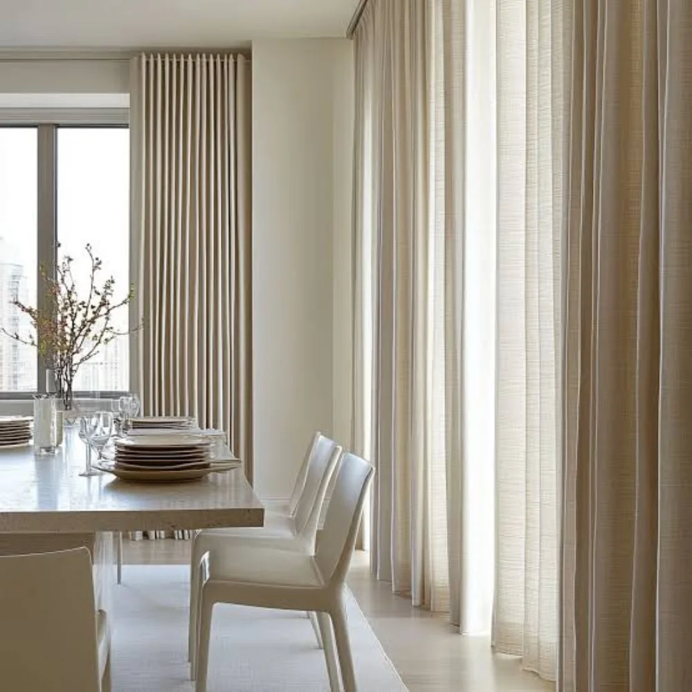 Luxury curtain installation project Dubai