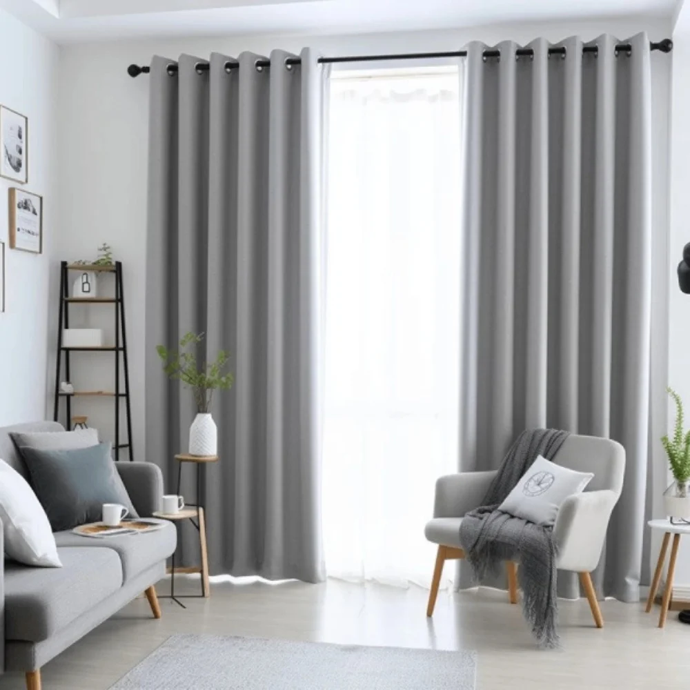 Luxury grey curtains Dubai design