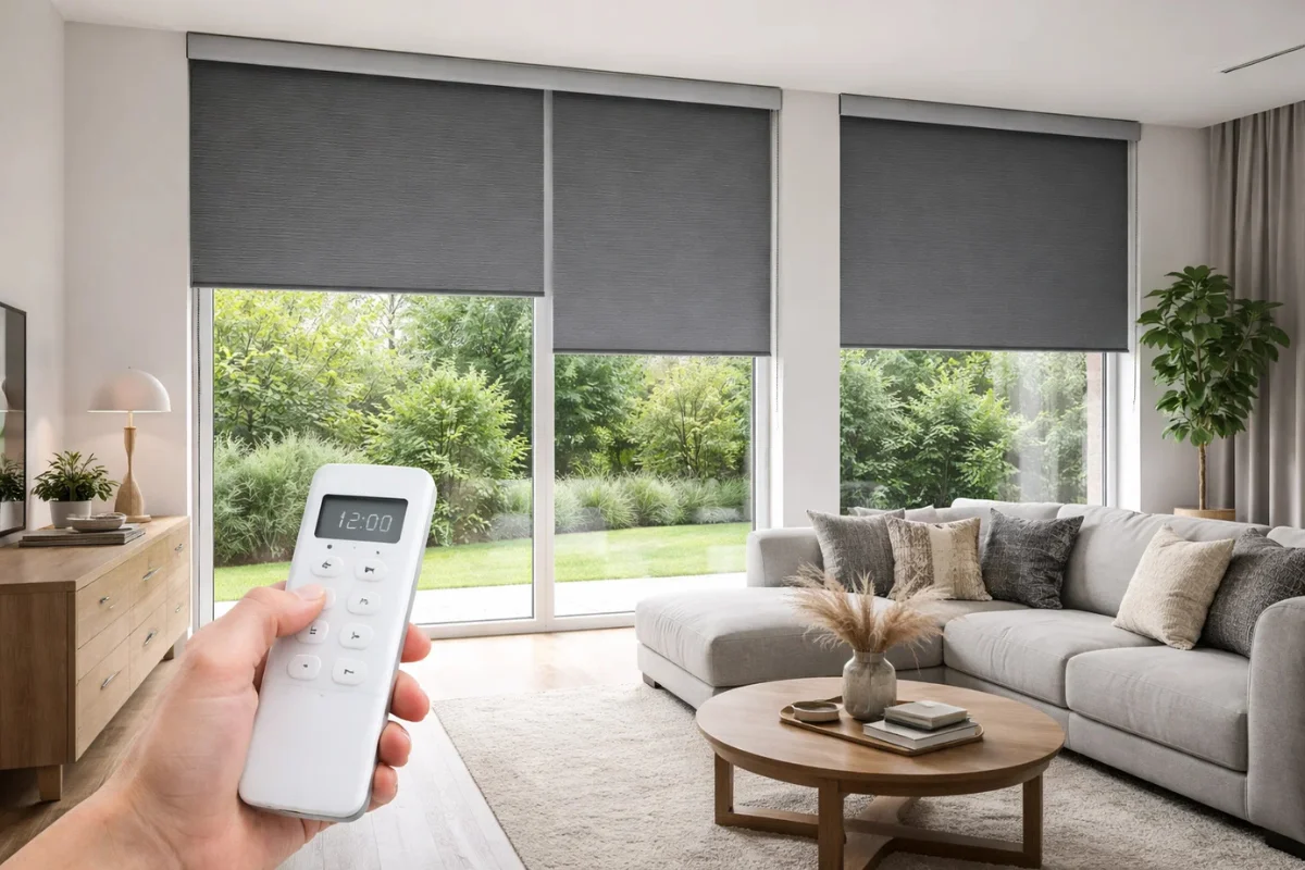 Luxury motorized blinds interior Dubai UAE