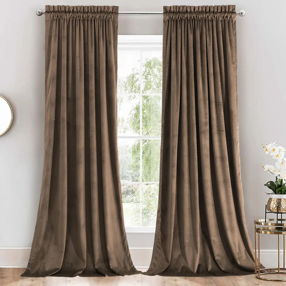 Luxury rod pocket curtains Dubai design
