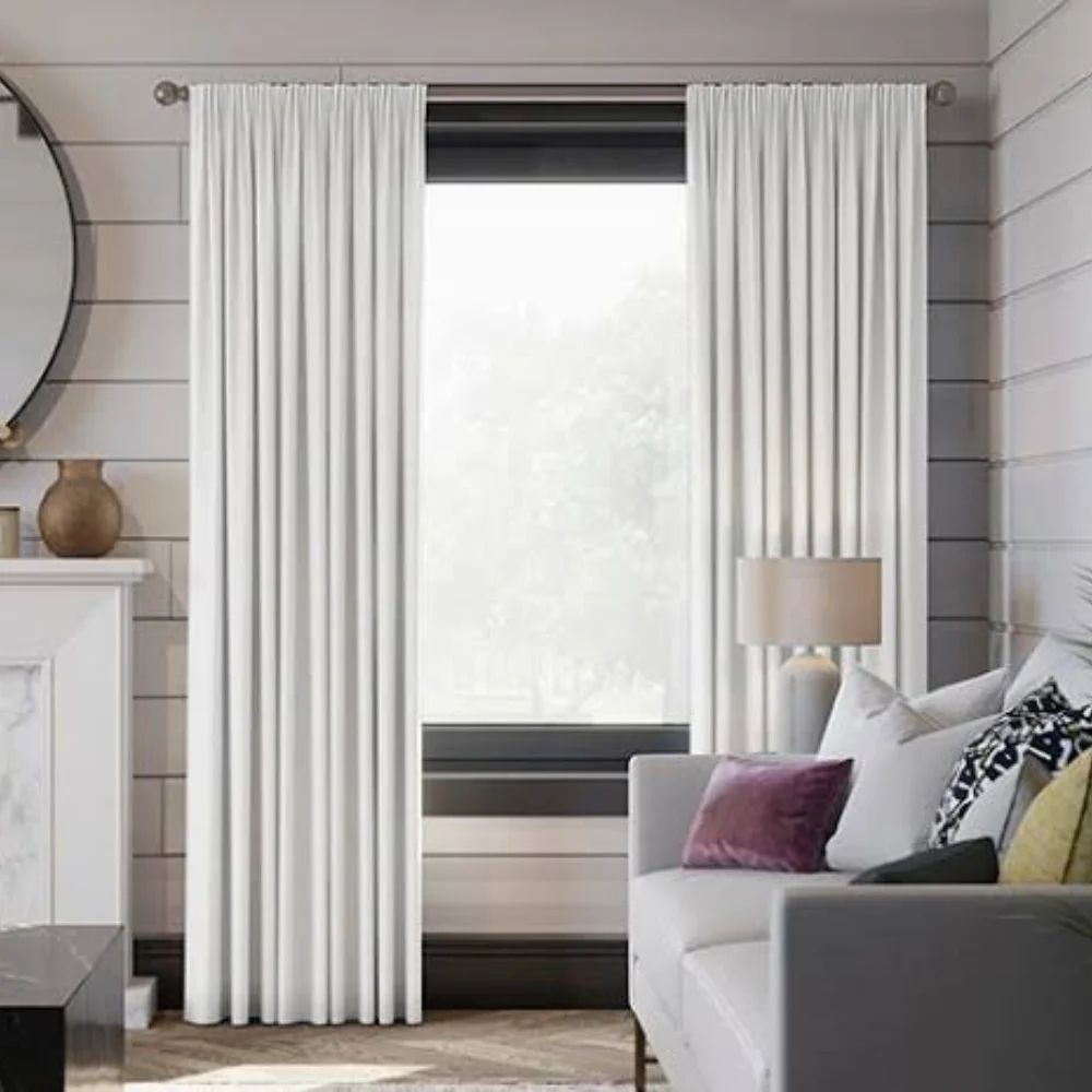 Luxury white curtains Dubai design