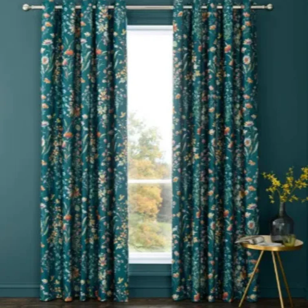 Modern luxury floral curtains Dubai design