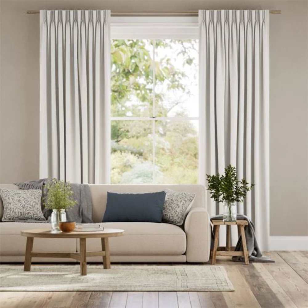 Modern pinch pleat curtains project Dubai