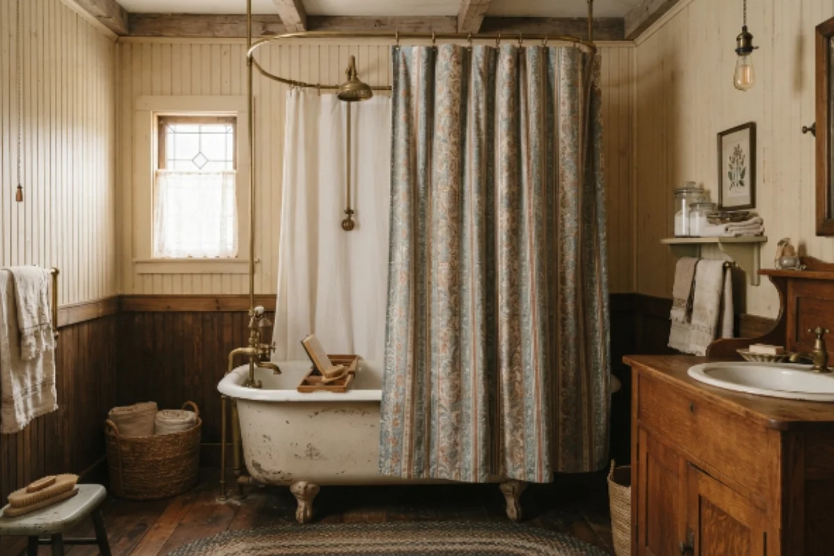 Stylish shower curtain design for modern bathroom decor Dubai