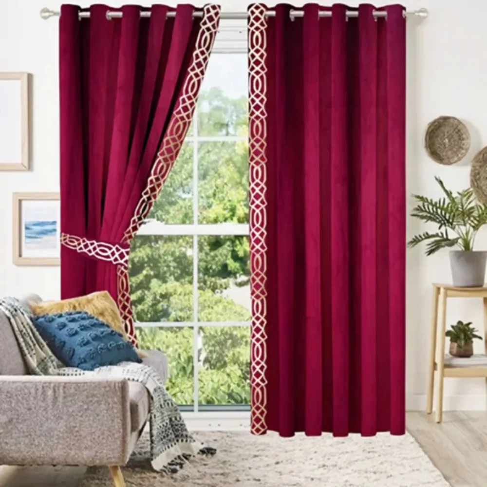 Modern velvet curtain project completed Dubai