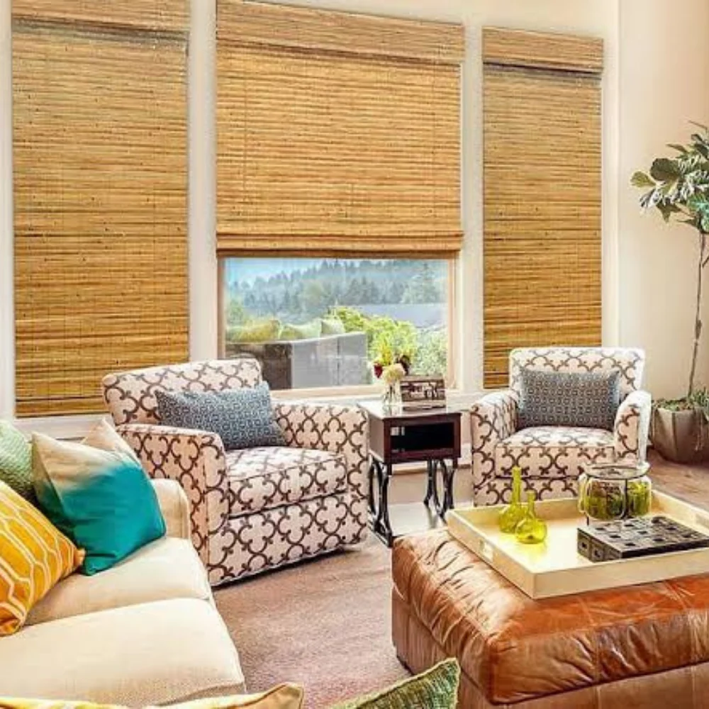 Office bamboo blinds project Dubai