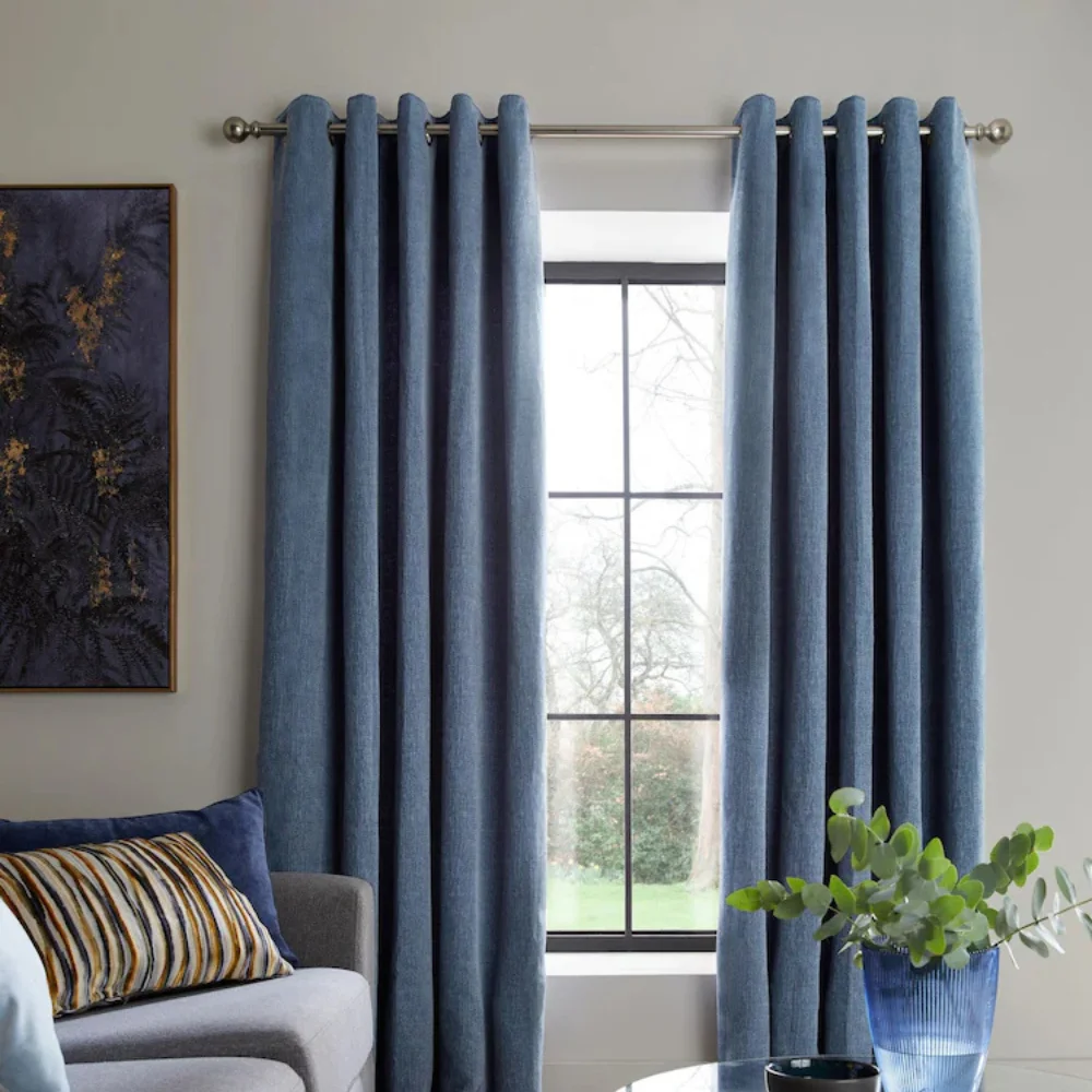 Office curtain installation project Dubai