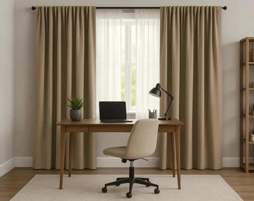 Office linen curtains elegant design Dubai