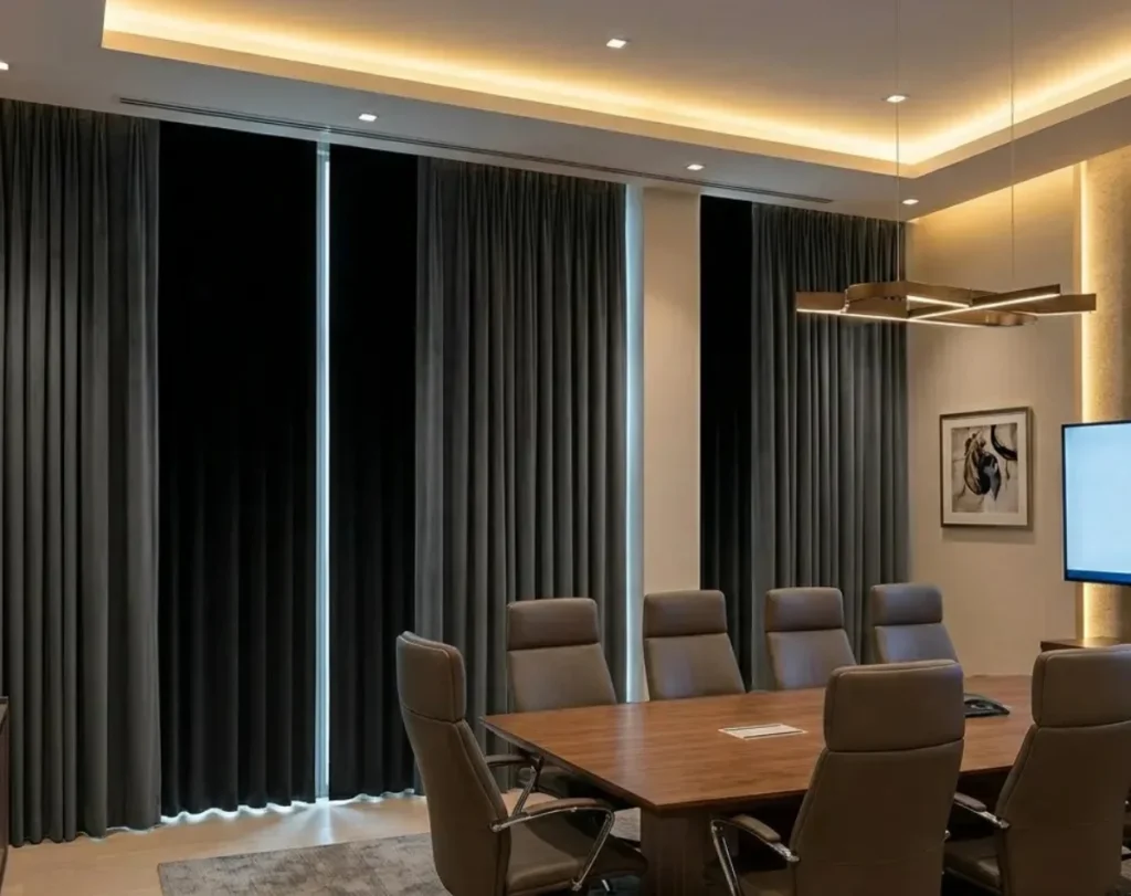 Office wave curtains professional design Dubai