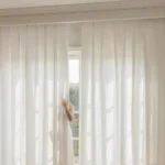 Office sheer curtain privacy panel design