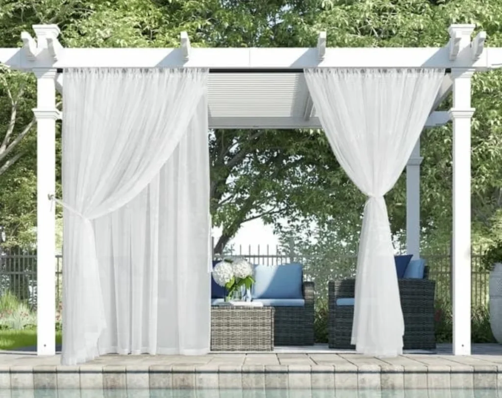 Outdoor pergolas balcony curtains Dubai design