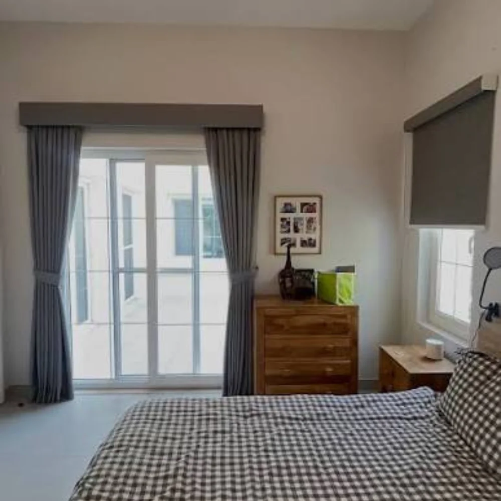 Pelmet curtains project completed Dubai home