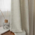 Pinch pleat linen curtain header style