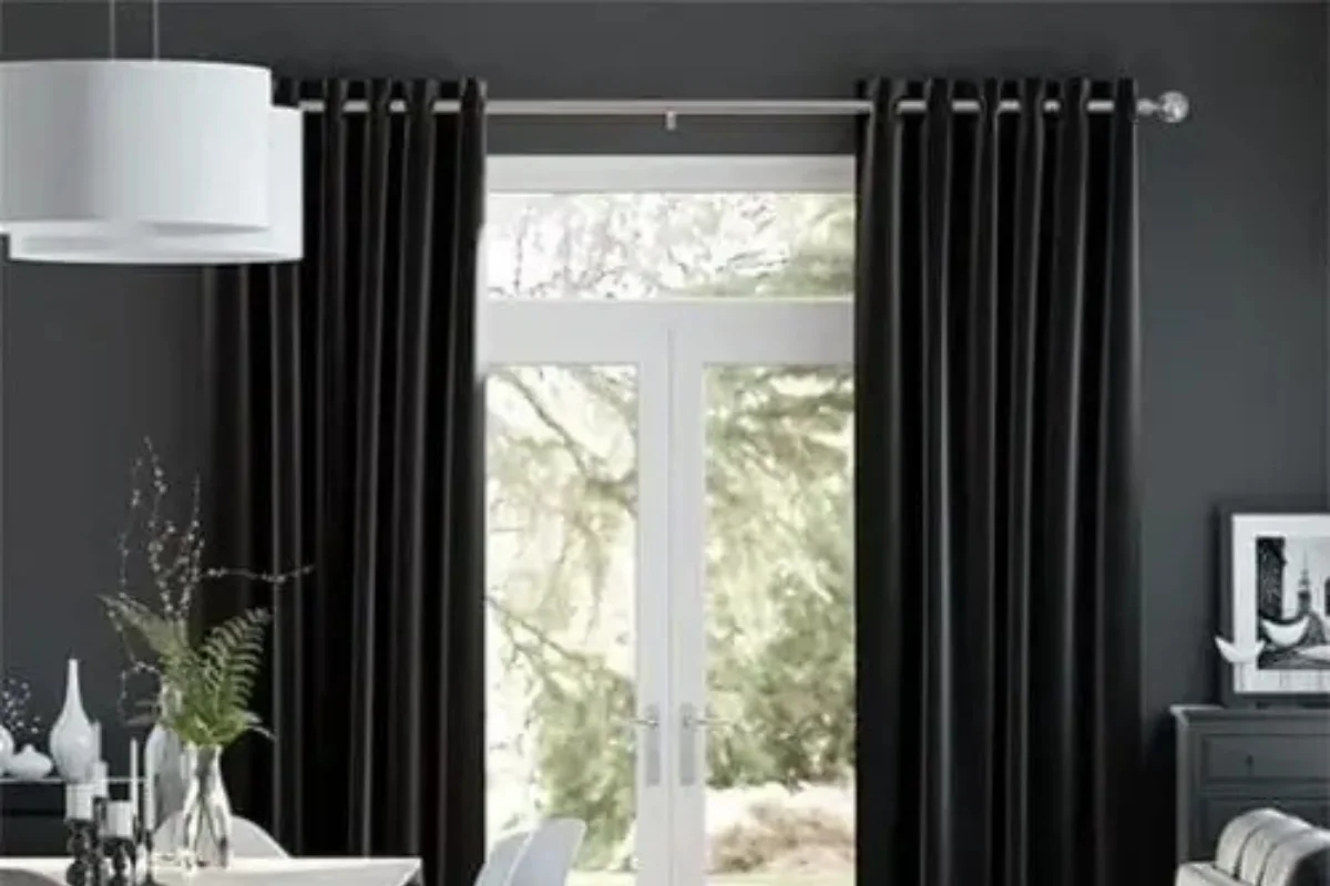 Professional black curtains installation Dubai