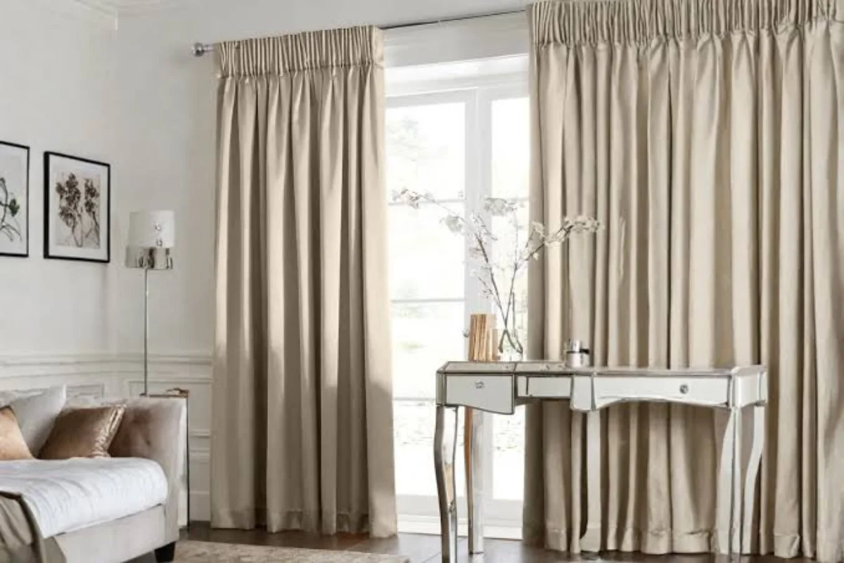 Professional pencil pleat curtains installation UAE