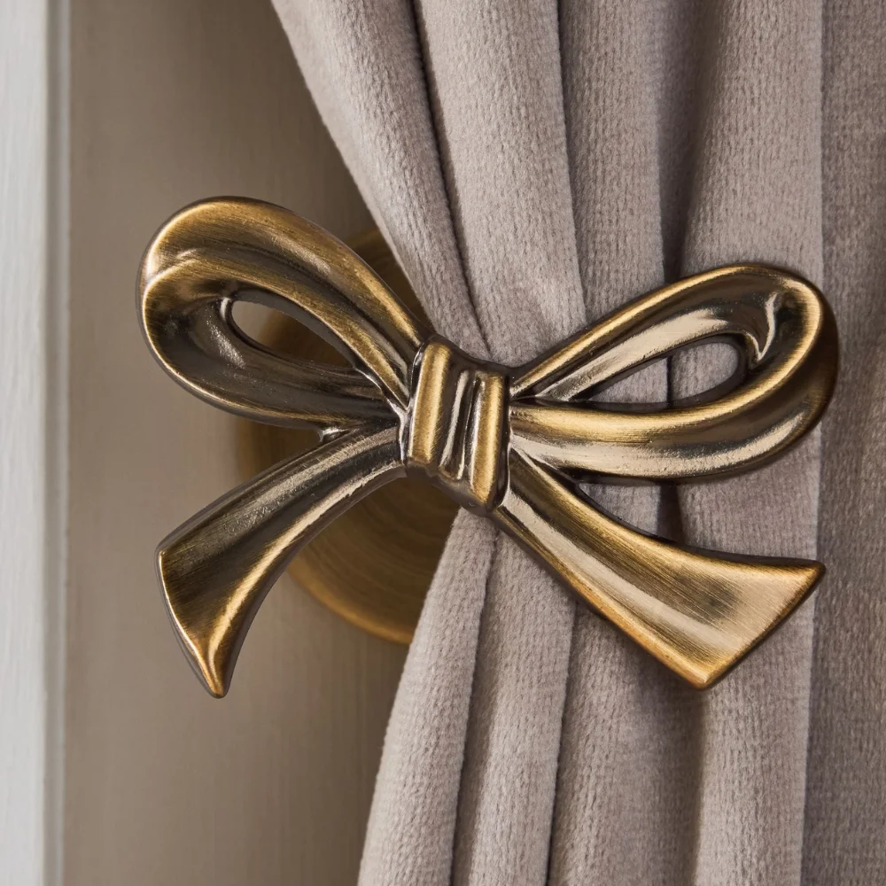 Ribbon curtain tie backs design Dubai