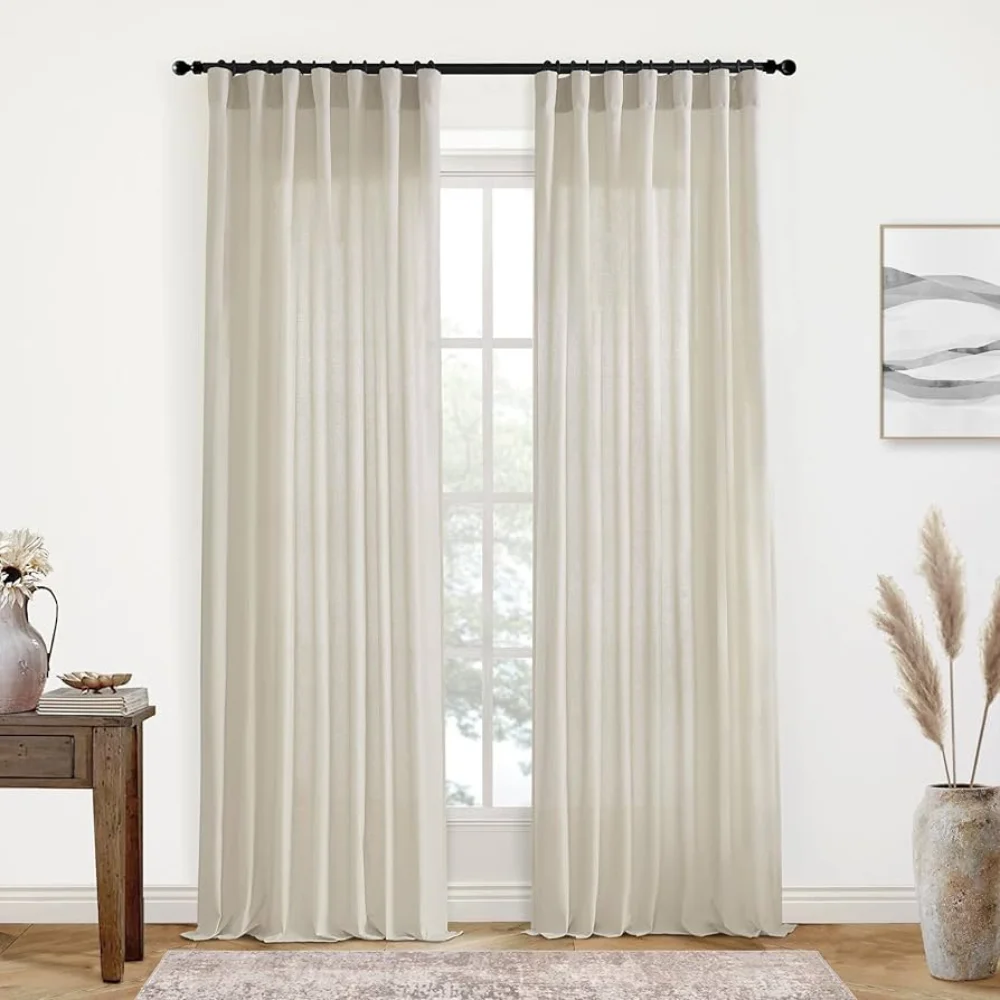 Rod pocket curtains elegant window Dubai