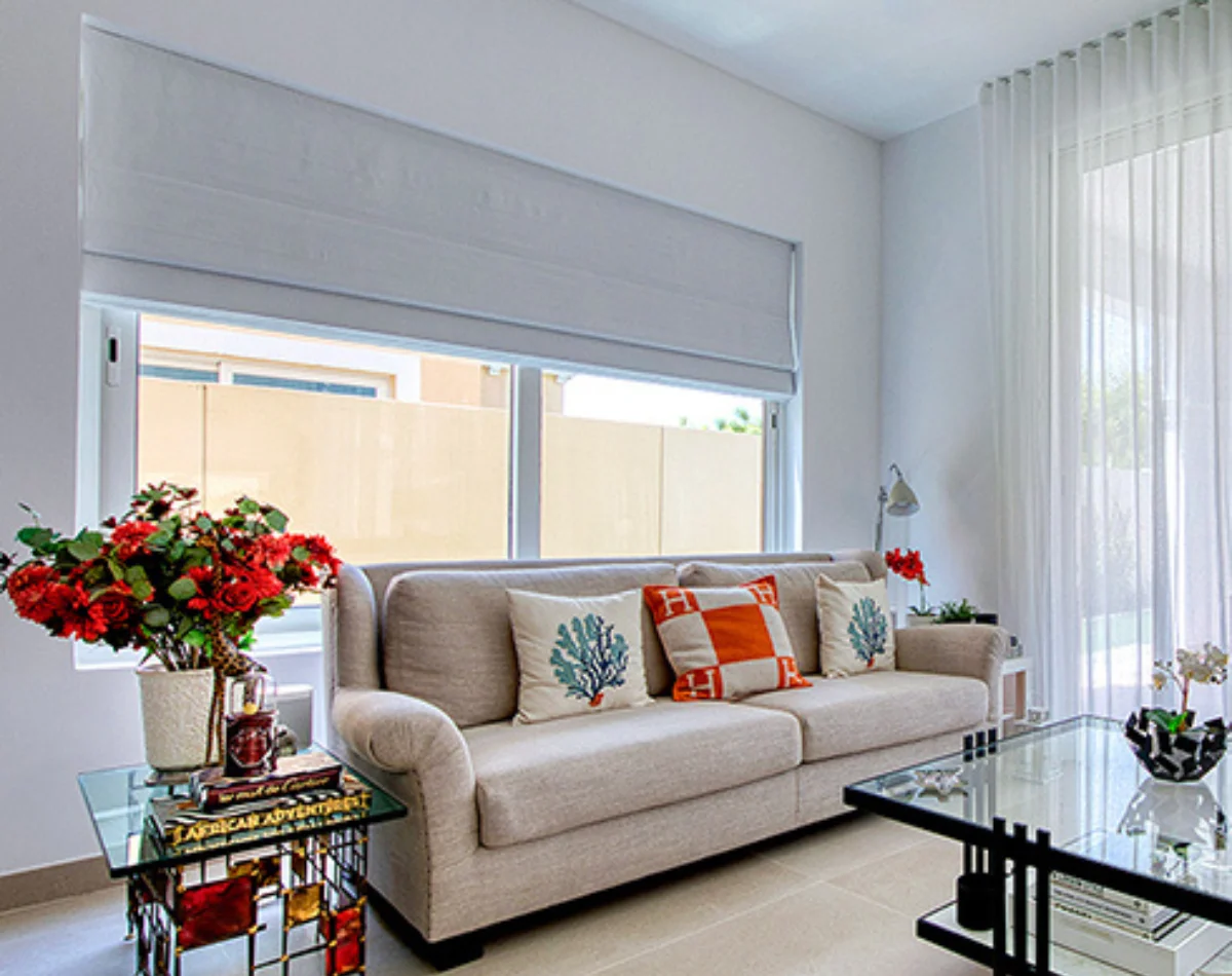 Roman blinds window light Dubai design
