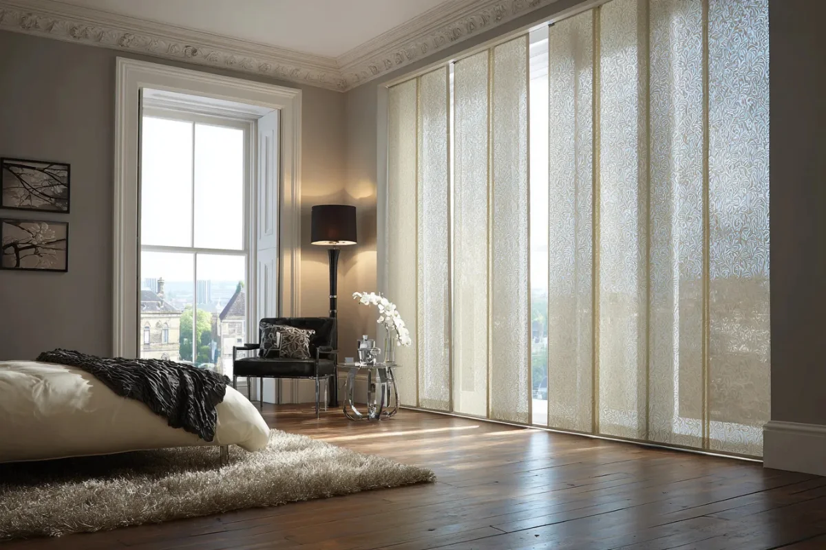 Room look panel blinds elegant Dubai