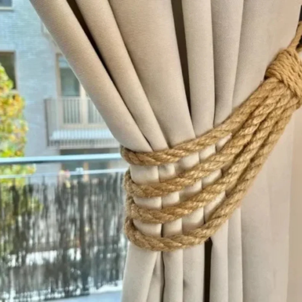 Rope curtain tie backs beige Dubai