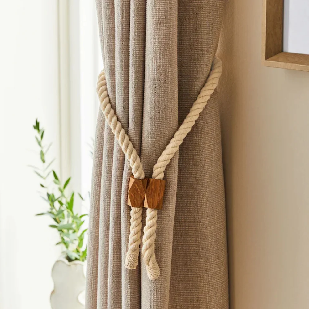 Rope curtain tie backs design Dubai