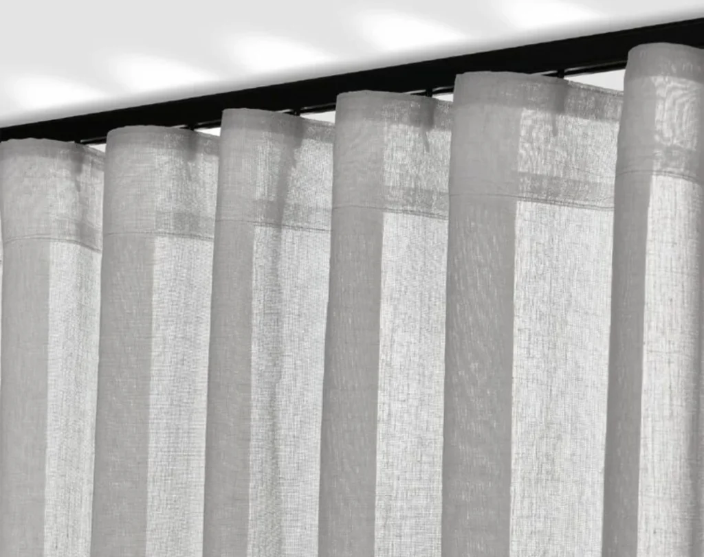 S fold curtains rings Dubai design