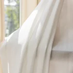 Sheer curtain glass partition privacy design