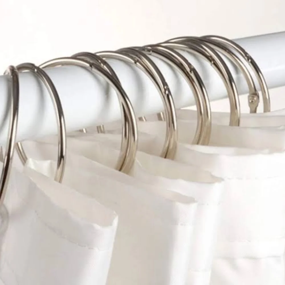 Silver curtain rings white curtains Dubai