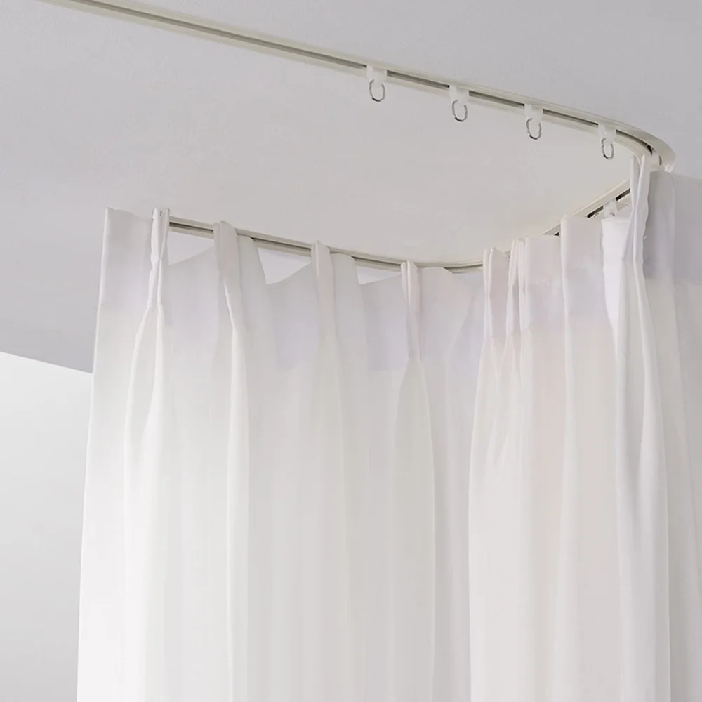 Silver curved curtain track white Dubai