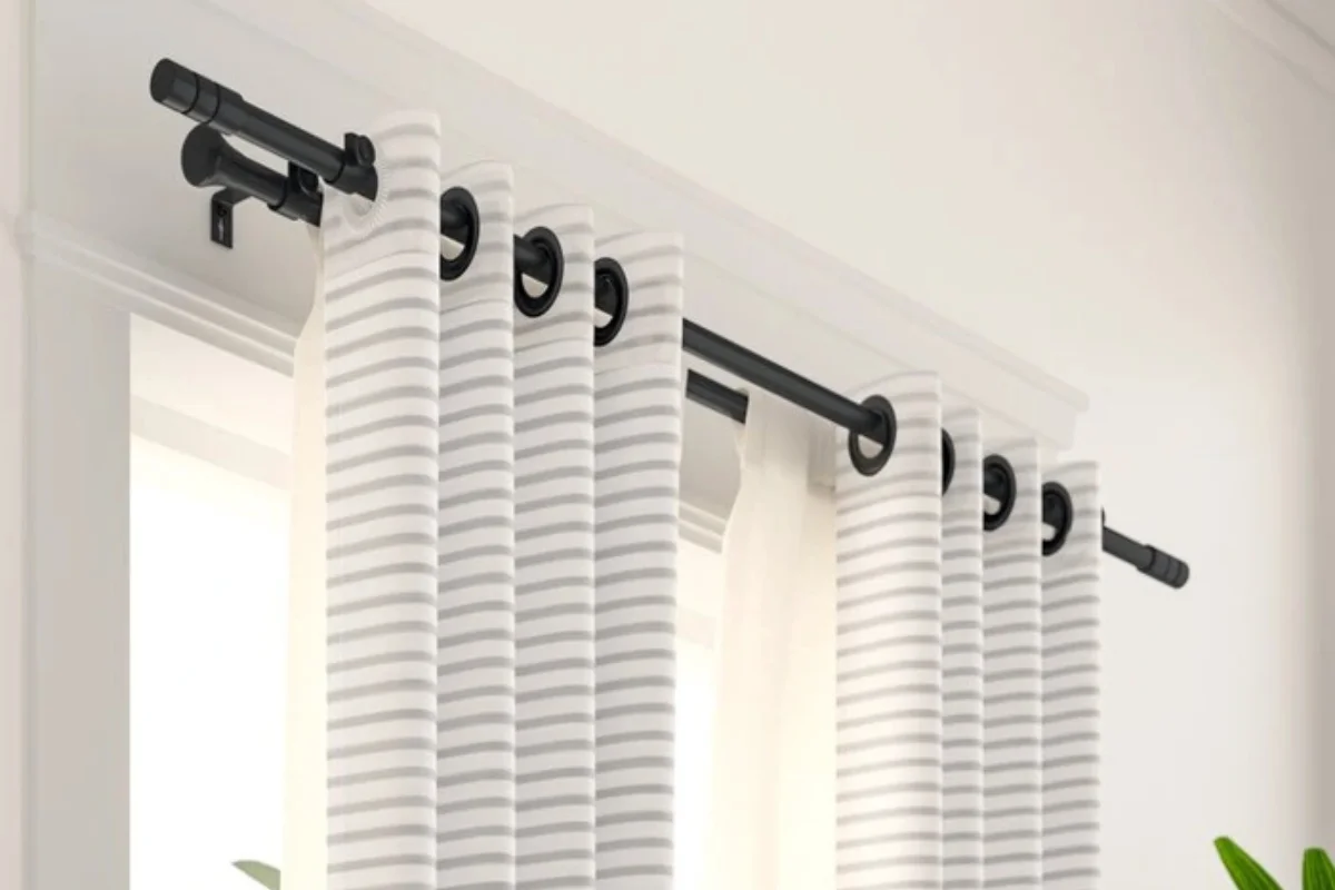 Sturdy curtain rods polished look elegant Dubai