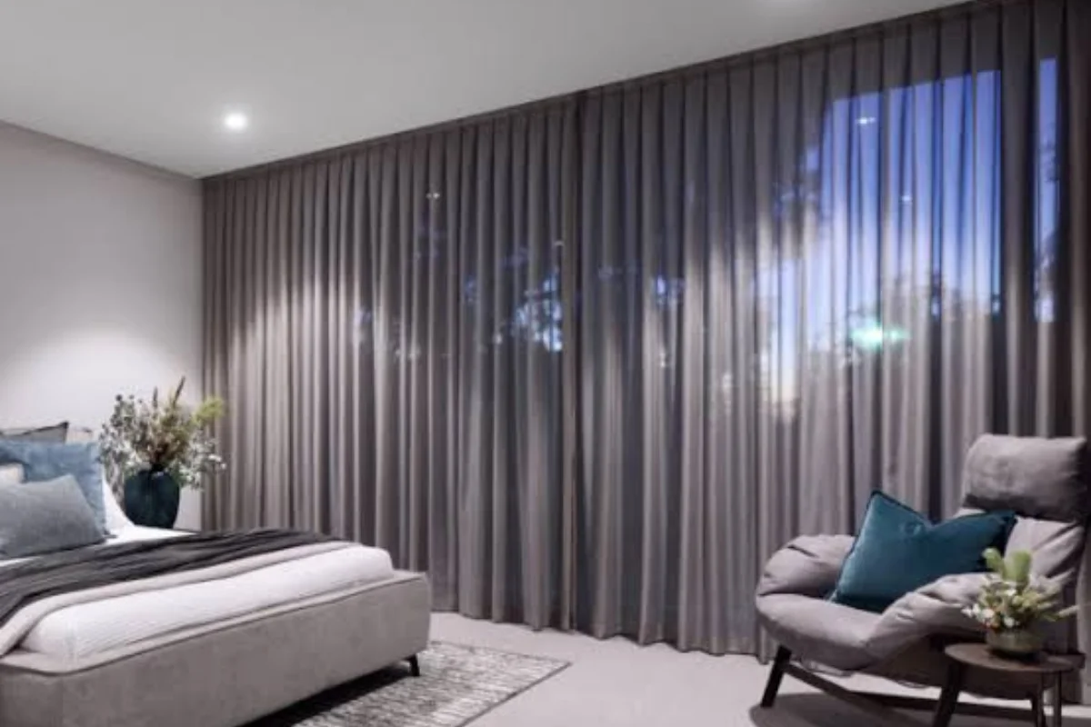 Styled bedroom curtains elegant design Dubai