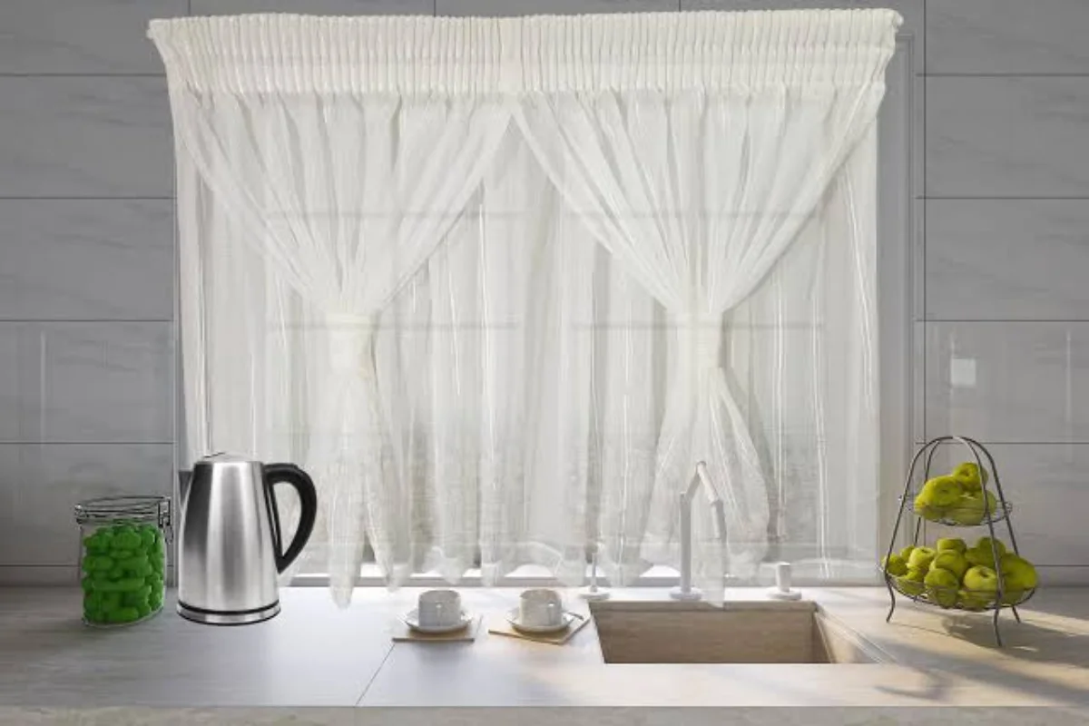 Styled kitchen curtains window Dubai design