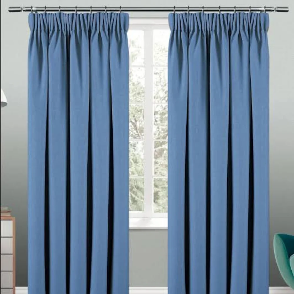 Stylish pencil pleat curtains Dubai design