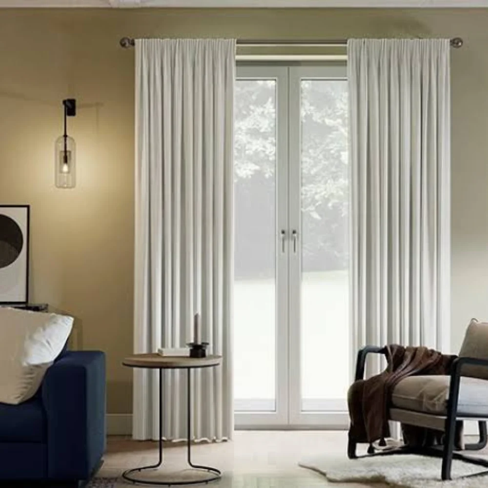 Luxury striped curtains Dubai design