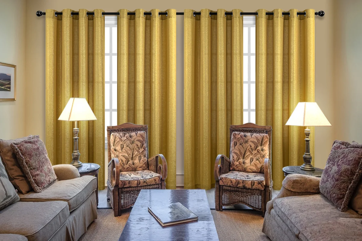 Top notch gold curtain installation Dubai UAE