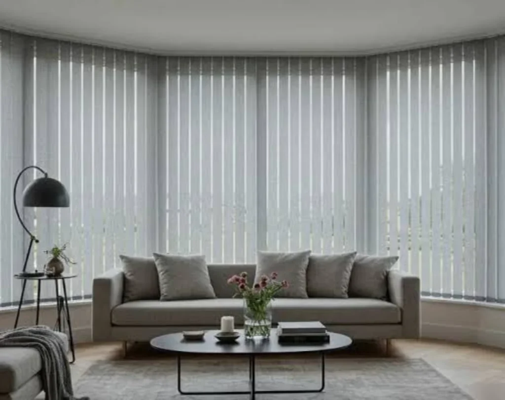 Vertical bay windows blinds Dubai design