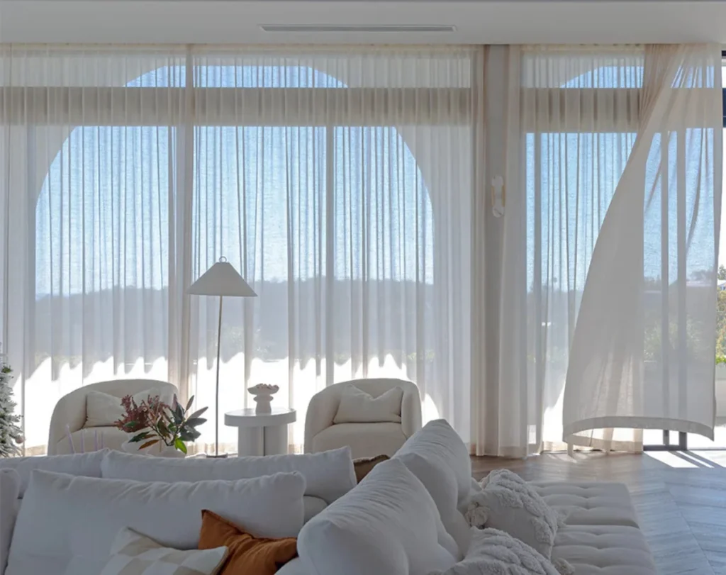 Villa bespoke curtains elegant design Dubai